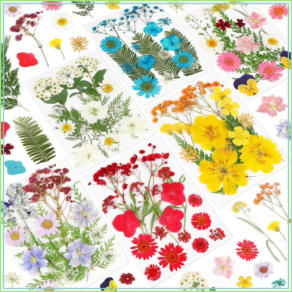 Dried Flower Bulk - レジン用ドライフラワー、103個入り天然ドライフラワークラフト用バルクキット