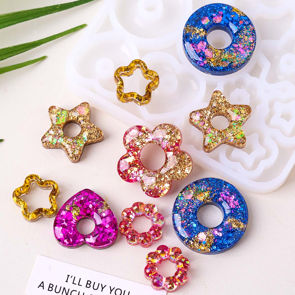 Resin Craft Material - 手作りの透明な偽の爪,キラキラ,魅力的,完全なオーロラ,ダイヤモンド,装飾,正方形