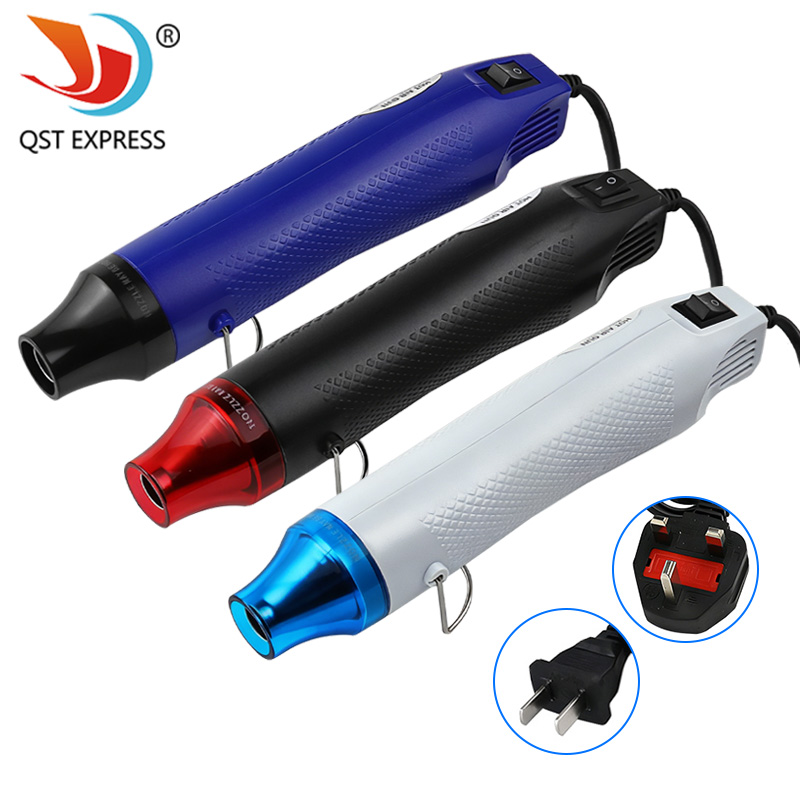 Heat Gun Small - 300W小型熱風機 イギリス＆中国プラグ 220V ハンドヘルドヒートガン エンボス加工/携帯電話修理用