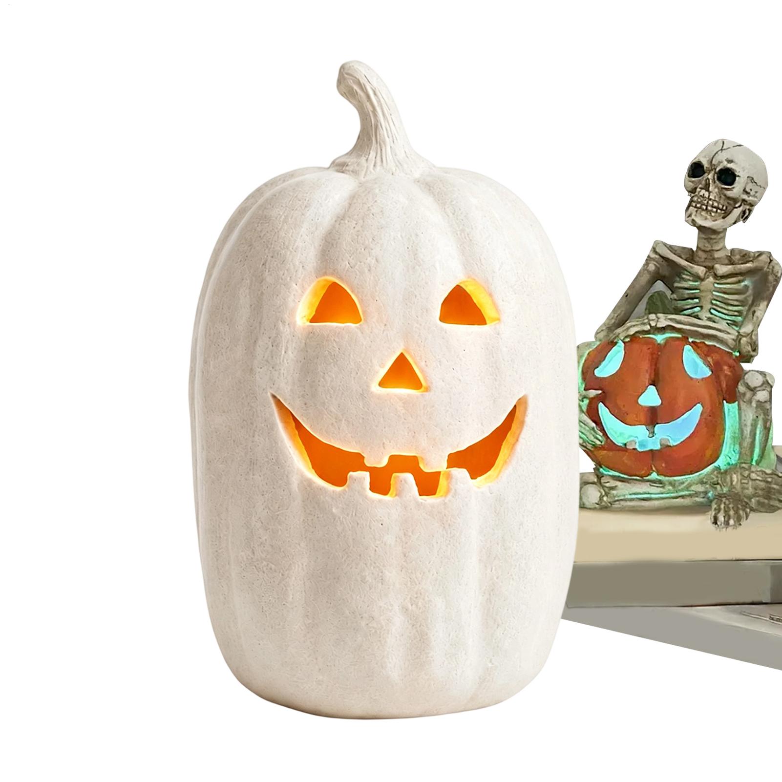 Crafting Resin - ハロウィンパンプキンクラフト樹脂製手作りパンプキンセンターピースハロウィンホームデコレーション屋内テーブルトップセンターピースリビングルーム用