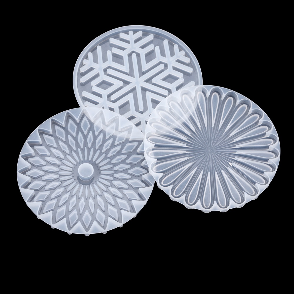 Coaster Mold Round - 1 個ラウンドコースター樹脂シリコーン型 UV エポキシ樹脂金型 DIY コーヒーカップ工芸家の装飾作成アクセサリー