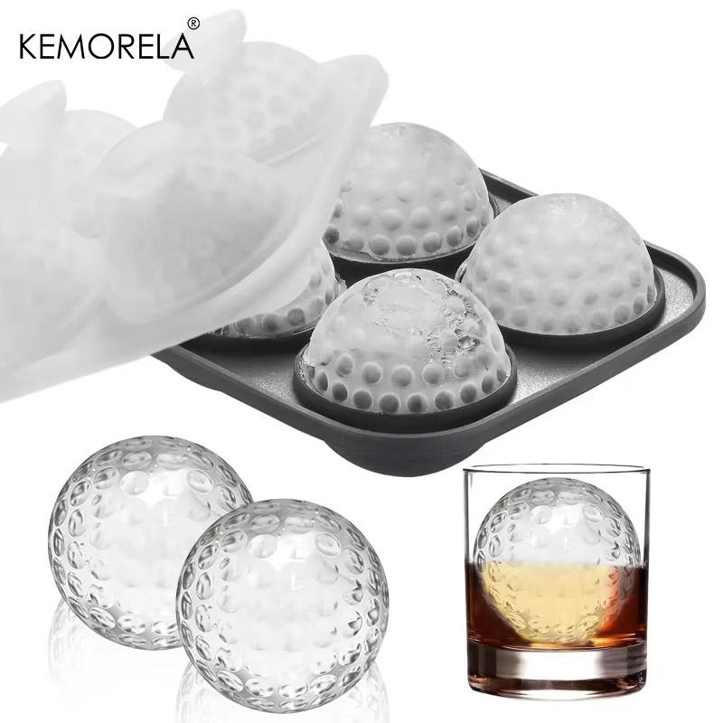 Coaster Mold Round - 蓋付きシリコン製製氷皿 丸型/四角型 アイスボール型 球形シリコン製製氷皿 キッチン カクテル