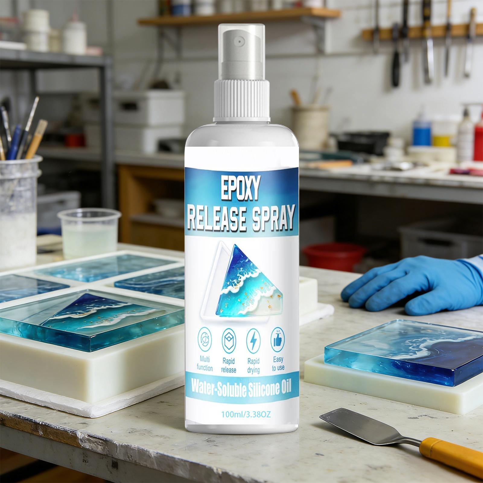 Resin Craft Workshop - モールドリリーススプレー 100ml 速乾性エポキシ潤滑剤 樹脂鋳造用 シリコーン石鹸キャンドル製造剤 コンクリート石膏クラフト用