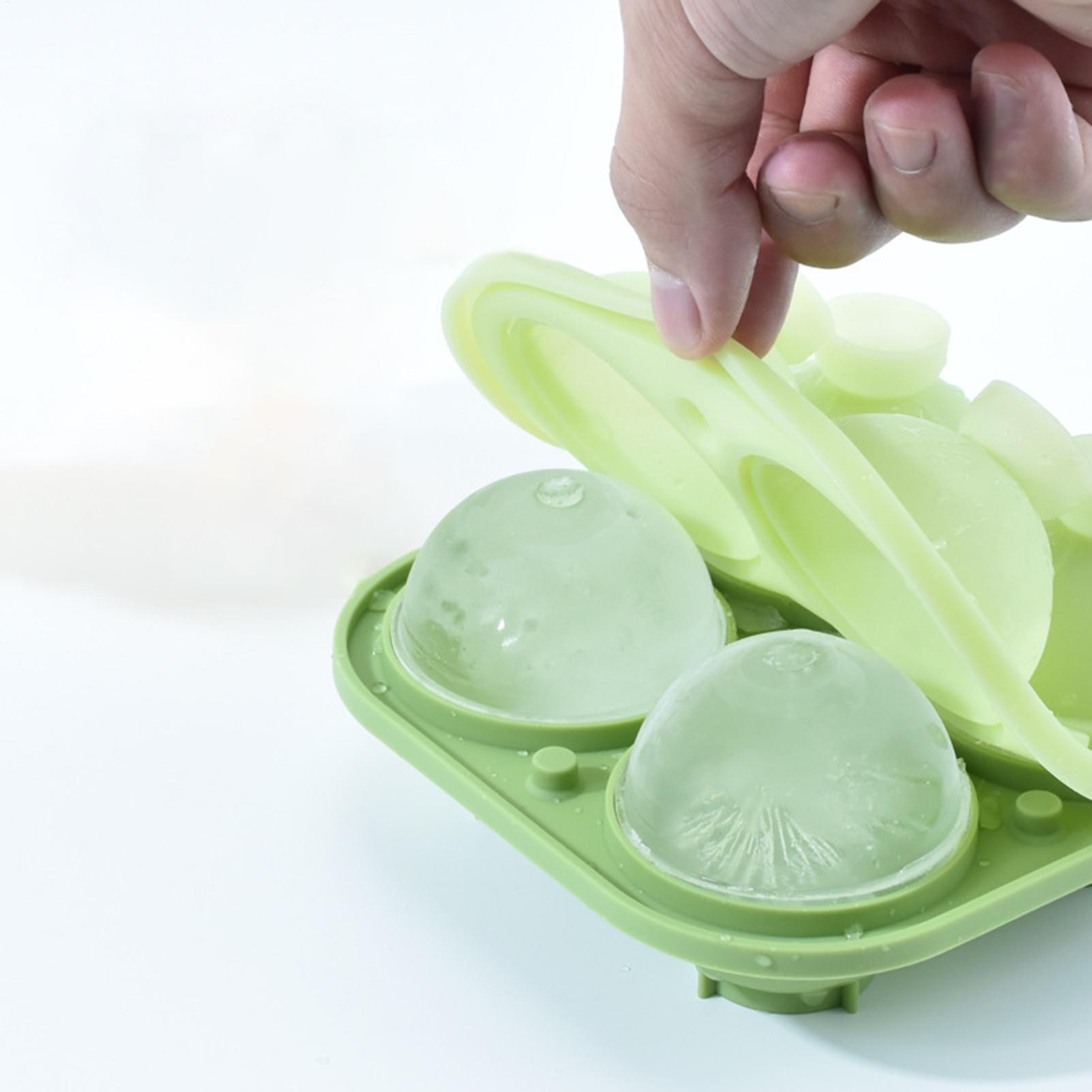 Serving Tray Mold - 球体型シリコン製製氷皿、ボール型、積み重ね可能、簡単取り出し、再利用可能、暑い日の飲み物に最適
