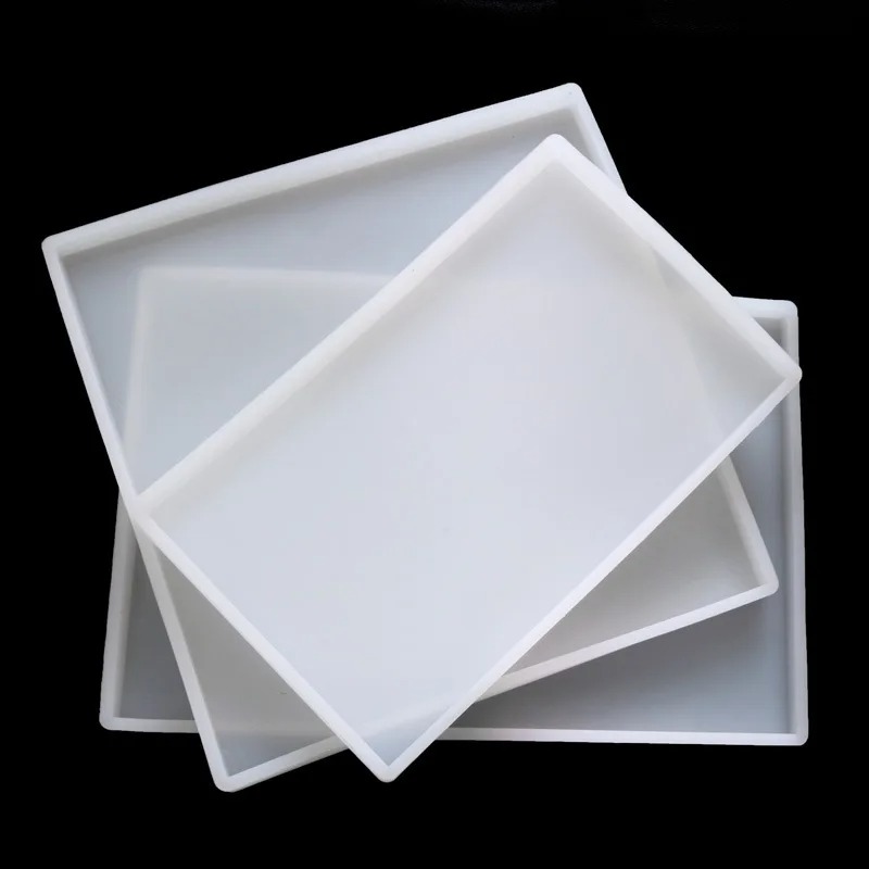 Silicone Mold Tray - 樹脂シリコンモールド、耐久性のある樹脂トレイモールド、シリコンコースターモールド3点セット、樹脂製造工程、エポキシに使用