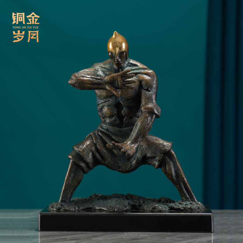 PYJ銅工芸工房侍太極図真鍮彫刻像飾りオフィス金属銅工芸品 - Resin Craft Workshop のレビューと価格