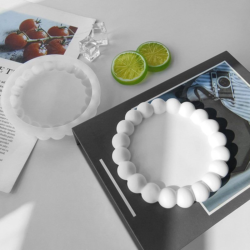 (BF06) バブルレースカップパッドシリコンモールド DI - Coaster Mold Round のレビューと価格