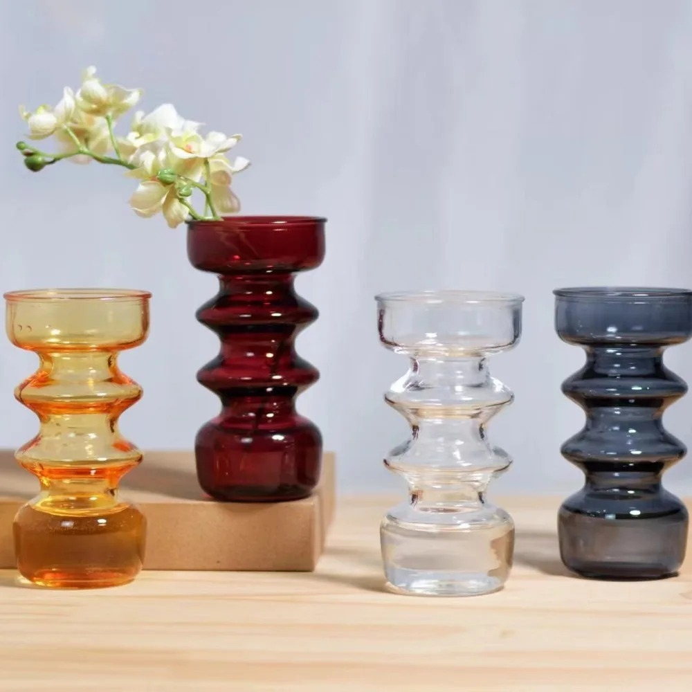 カラフルな花瓶 ガラスの装飾品 デスクトップの装飾 ドライフ - Dried Flower Bulk のレビューと価格