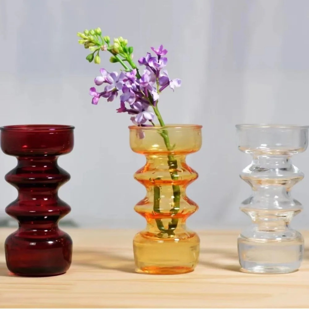 カラフルな花瓶 ガラスの装飾品 デスクトップの装飾 ドライフ - Dried Flower Bulk のレビューと価格