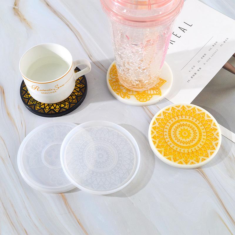花コースターシリコンモールドエポキシ樹脂クリスタル石膏コンク - Coaster Mold Round のレビューと価格