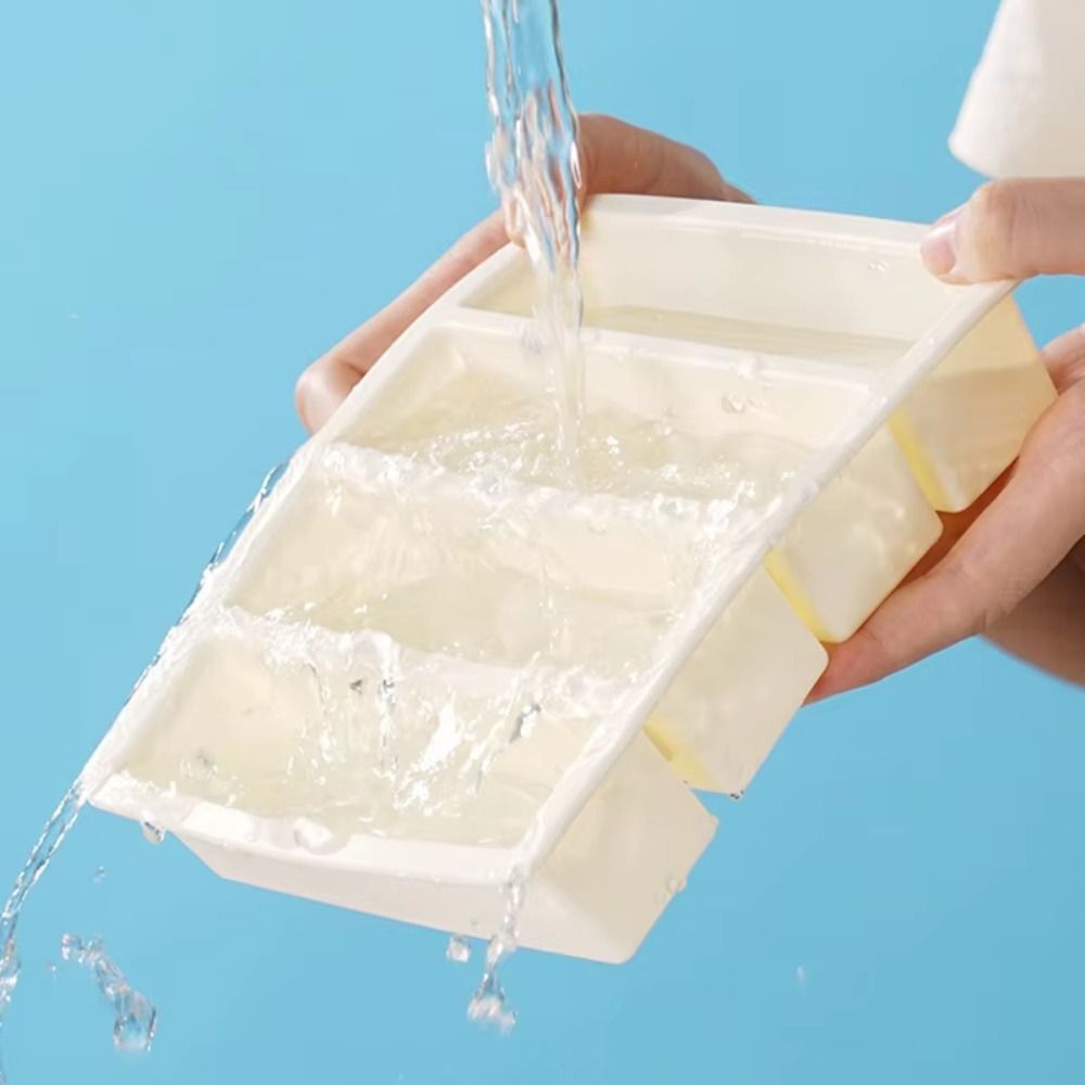 新しい4グリッド巨大食品保存容器、蓋付きシリコン製冷凍トレイ - Serving Tray Mold のレビューと価格
