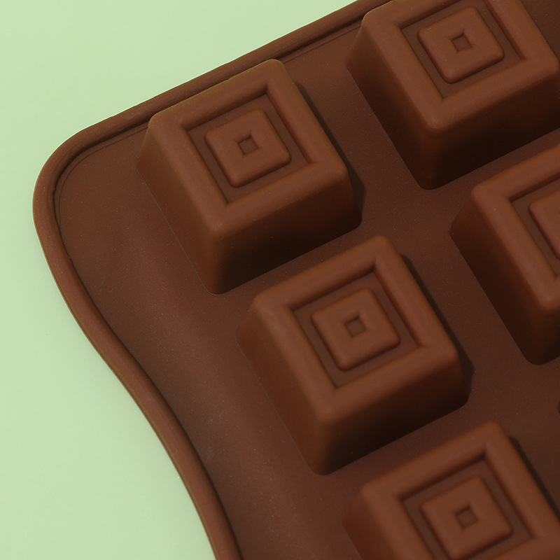 クラシックなスクエアチョコレートモールド、キャンディー、グミ - Silicone Mold Tray のレビューと価格