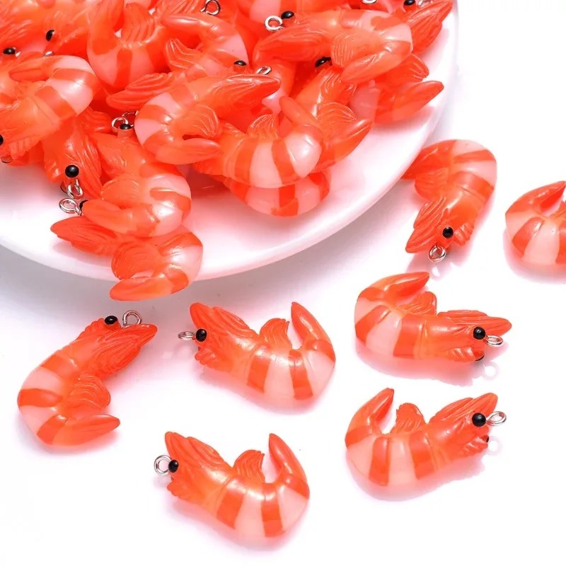 10 個アクリル樹脂漫画シーフードチャーム 3D 模擬ロブス - Resin Craft Projects のレビューと価格