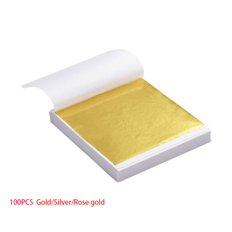 100 個アートクラフトデザイン紙シート実用的な純粋な光沢の - Gold Foil Flakes のレビューと価格