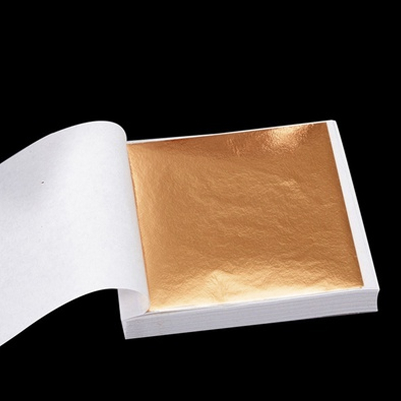 100 個アートクラフトデザイン紙シート実用的な純粋な光沢の - Gold Foil Flakes のレビューと価格