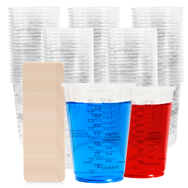FAIS DU 8オンス攪拌棒付き使い捨て測定カップベーキン - Mixing Cup Silicone のレビューと価格
