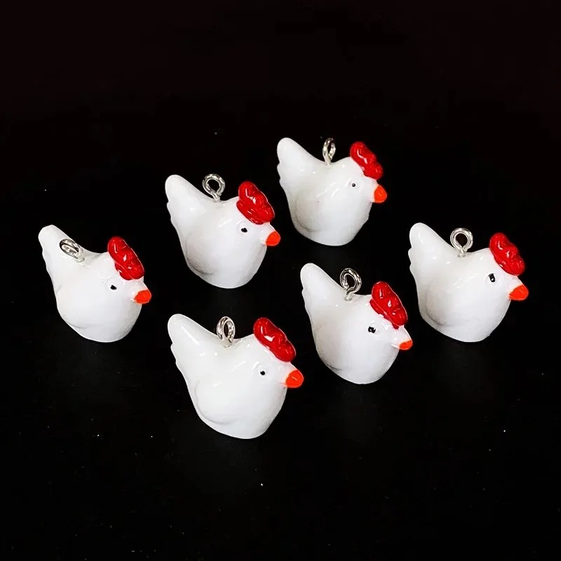 10個入り 可愛いミニ3Dチキンレジンチャーム 漫画風シミュ - Resin Craft Supplies のレビューと価格