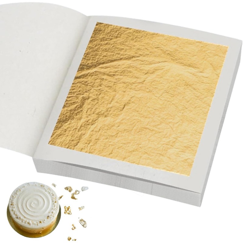 本物の24K金箔シート、3サイズ展開、純度98%の金箔、アー - Gold Foil Flakes のレビューと価格