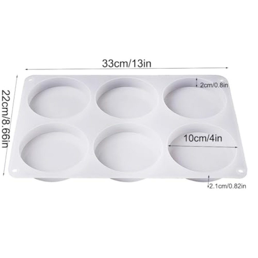 6つの空洞を持つ深い丸型コースターシリコンモールド、エポキシ - Coaster Mold Round のレビューと価格