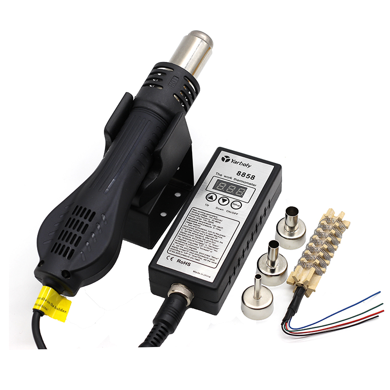 はんだステーション 8858 ポータブルデジタルホットエアガ - Heat Gun Small のレビューと価格