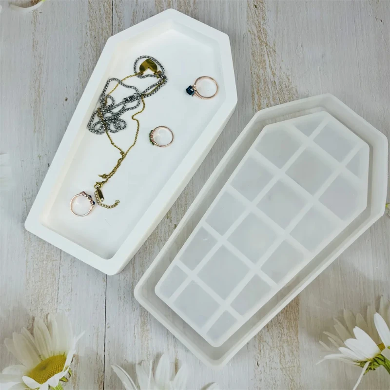 ハロウィン棺型樹脂モールドトレイ収納ボックス石膏鋳造DIYク - Serving Tray Mold のレビューと価格