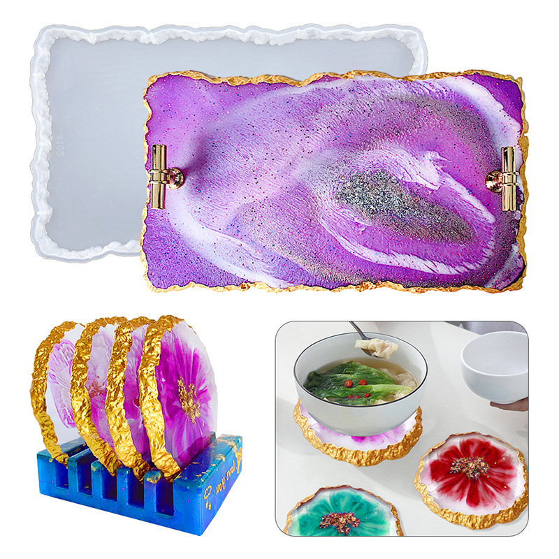 DM413 Drusy コースター樹脂モールドジオードエポキ - Resin Craft Ideas のレビューと価格