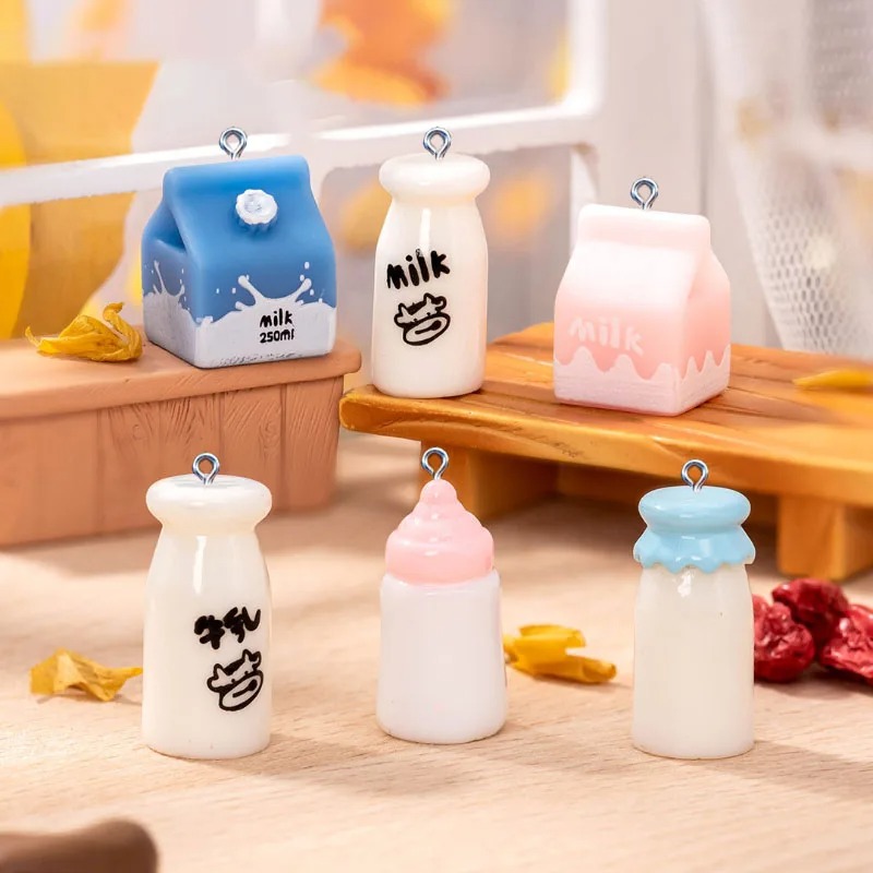 10 個ミニミルクボトル樹脂チャームペンダントジュエリー作成 - Resin Craft Projects のレビューと価格