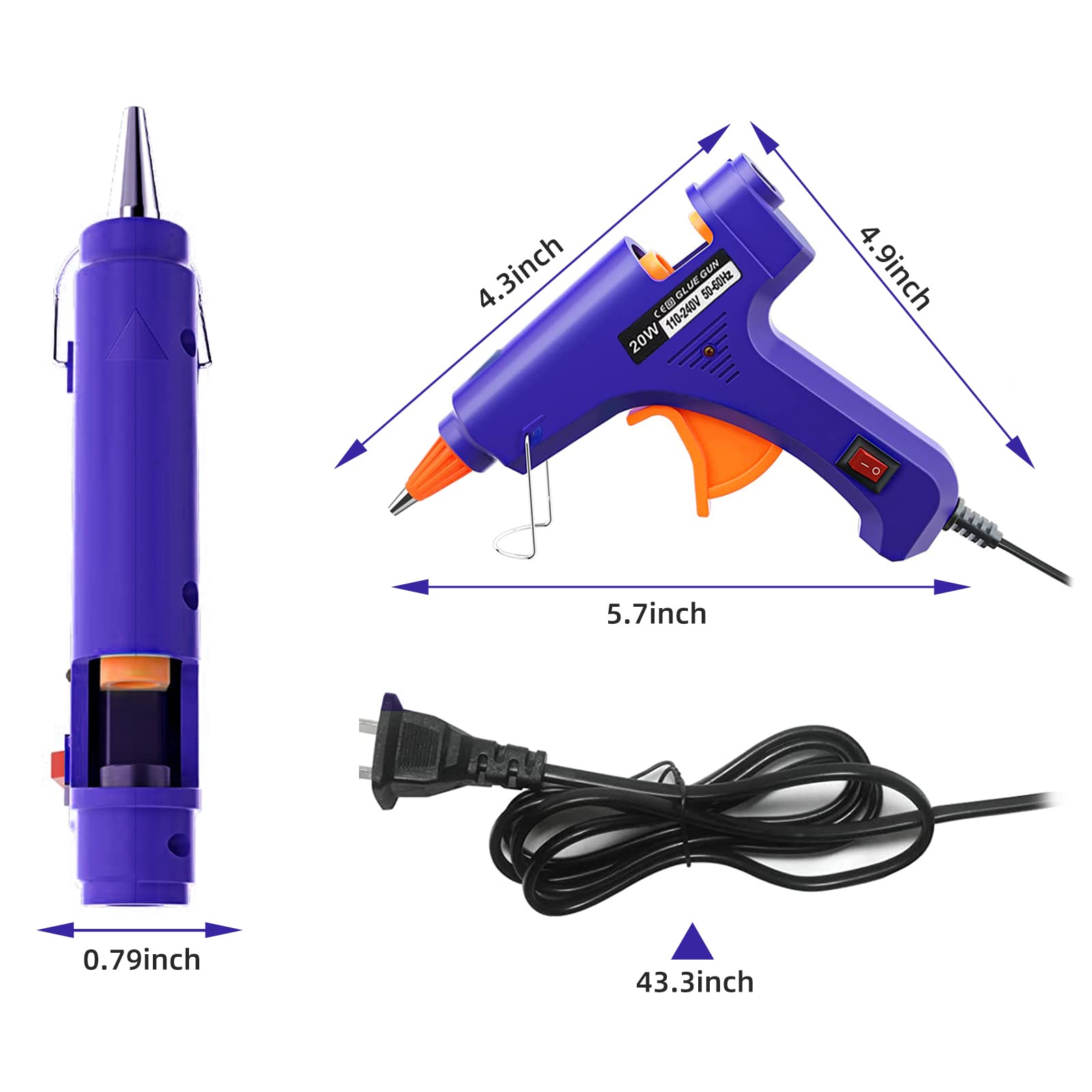 20 ワットホットメルトグルーガン家庭用産業用ミニガン電熱温 - Heat Gun Small のレビューと価格