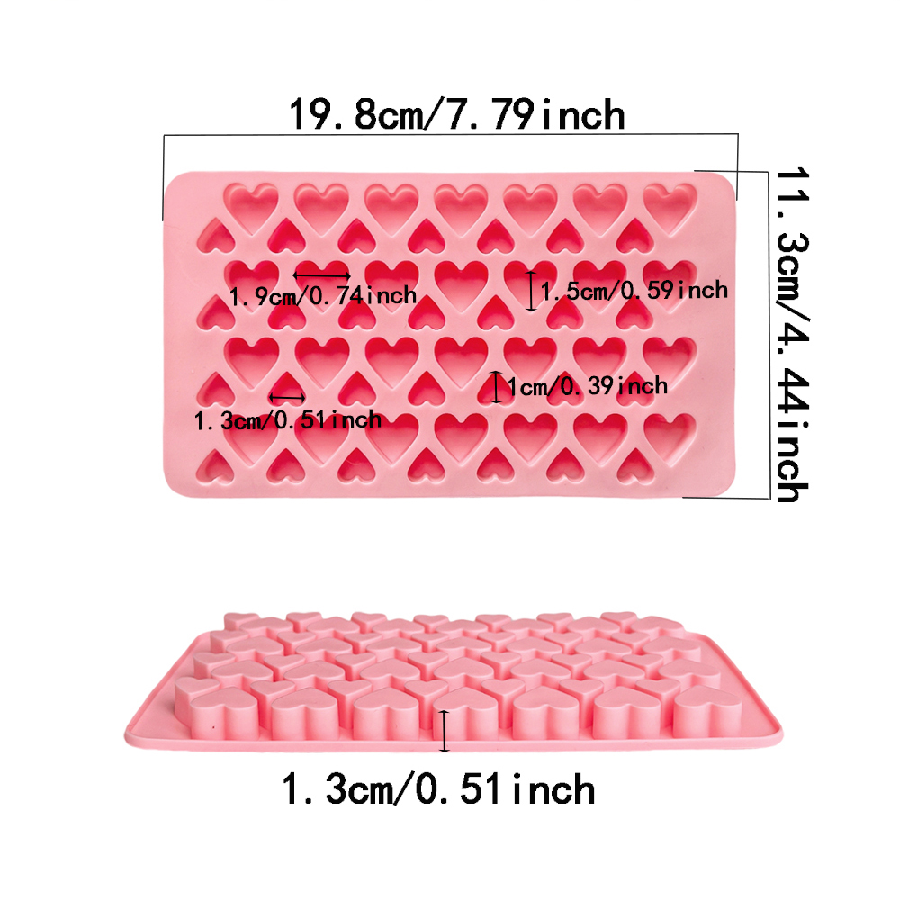 56 キャビティサイズのハート型チョコレートシリコンモールド - Silicone Mold Tray のレビューと価格