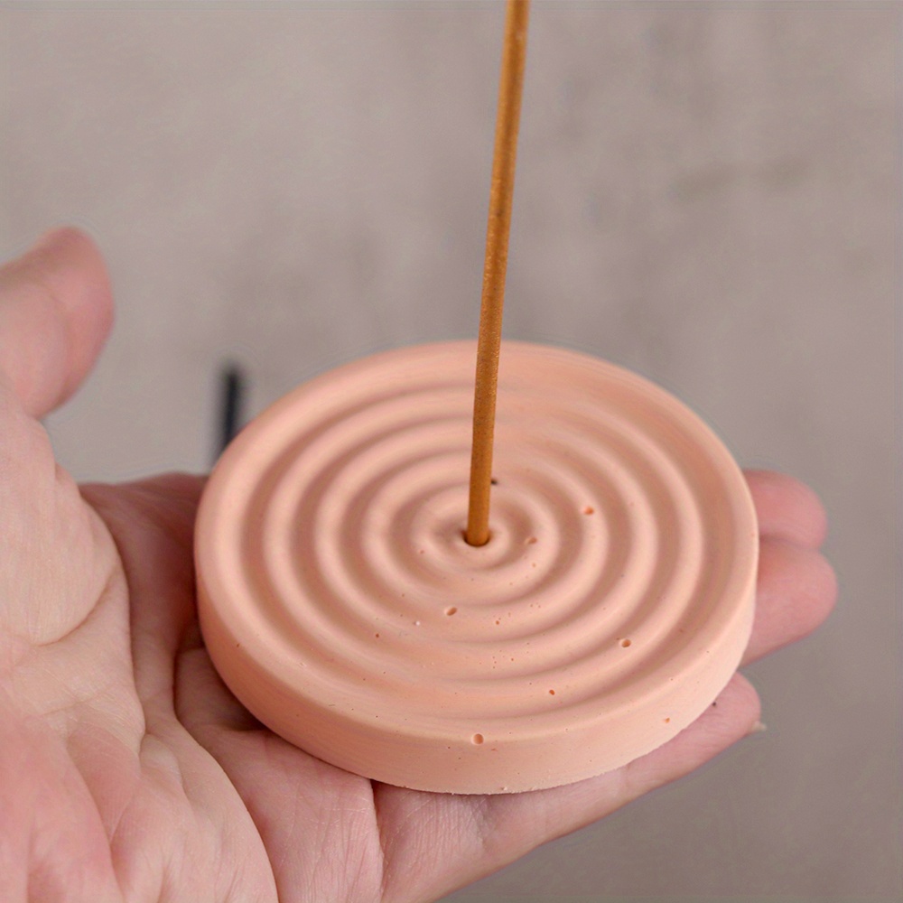 1つのシリコン製お香立て型、DIY円形模様のお香立て、セメン - Silicone Mold Tray のレビューと価格