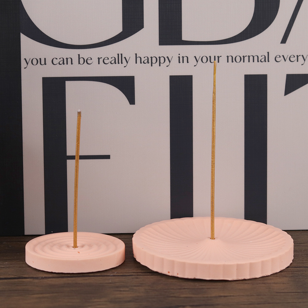 1つのシリコン製お香立て型、DIY円形模様のお香立て、セメン - Silicone Mold Tray のレビューと価格