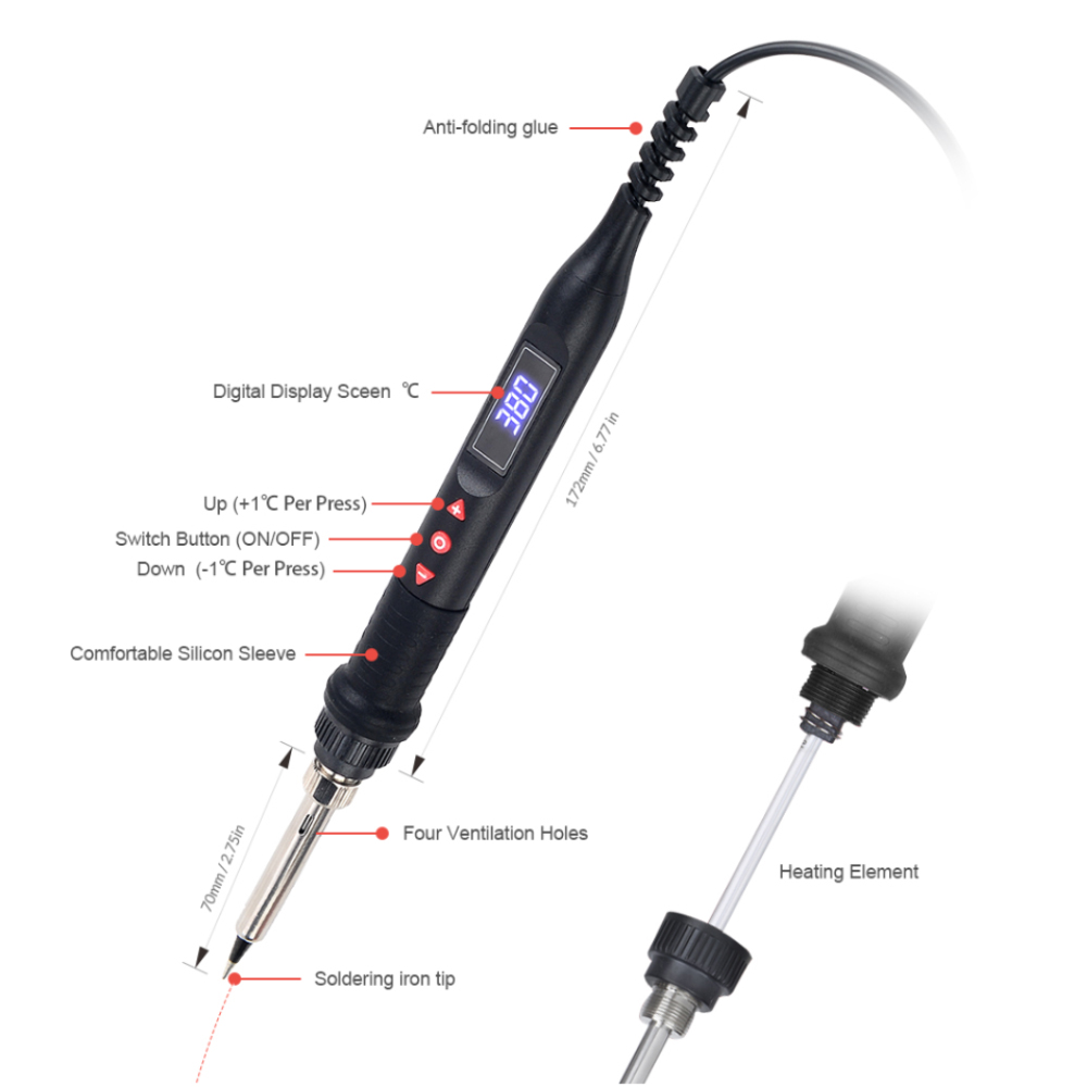 Jcd-マイクロ熱はんだ付けガン,750W,220V,110 - Heat Gun Small のレビューと価格