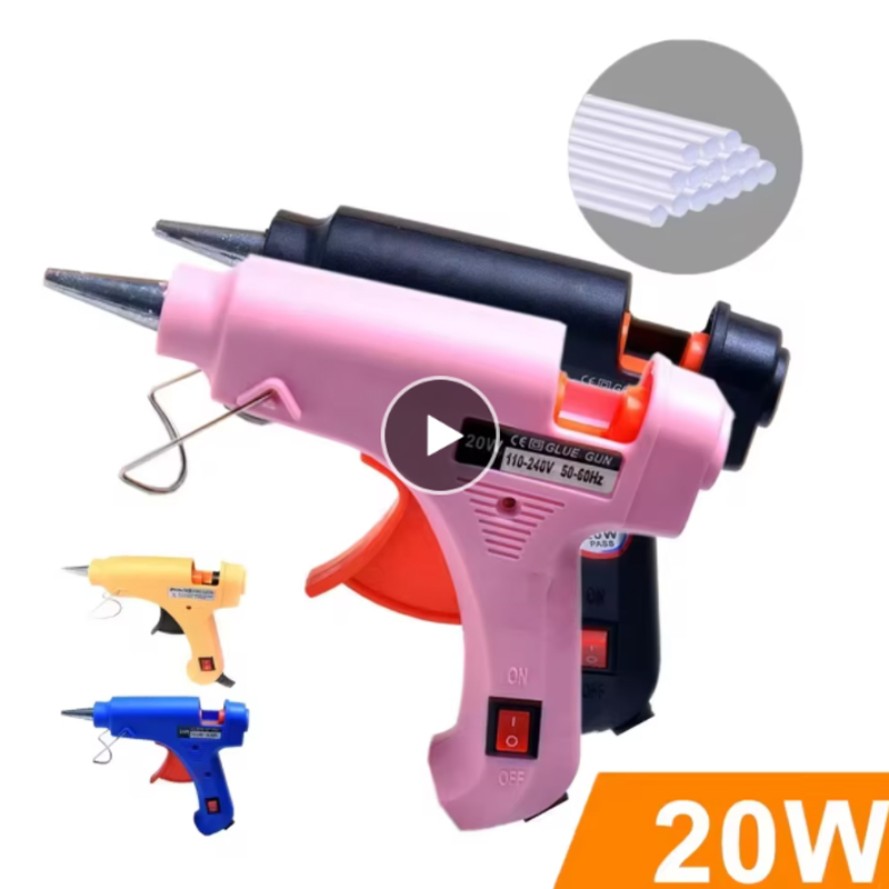 20W EUプラグ グルーガン。30本/10本 ゴムスティッ - Heat Gun Small のレビューと価格