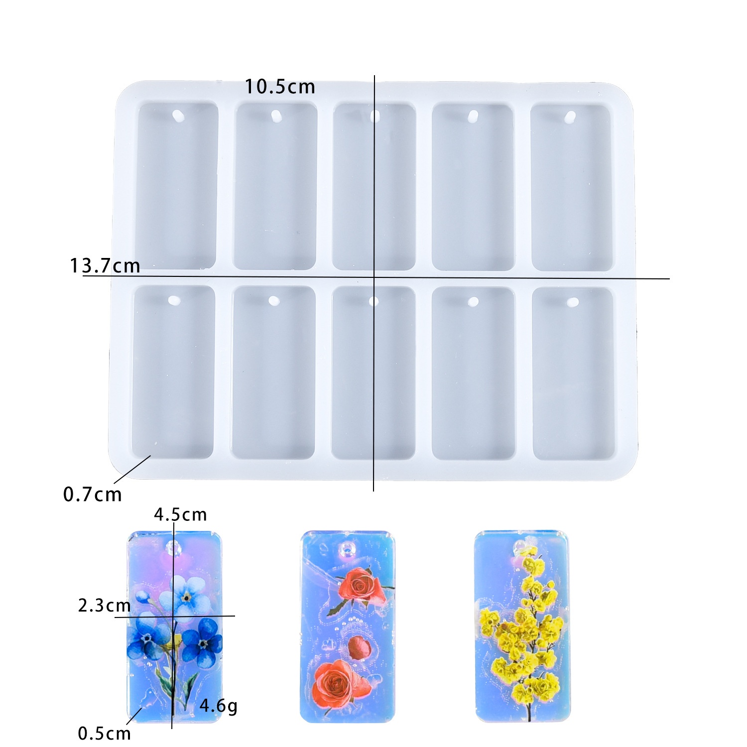 DIY エポキシ樹脂モールド 10 接続正方形フルプレート小 - Silicone Mold Tray のレビューと価格