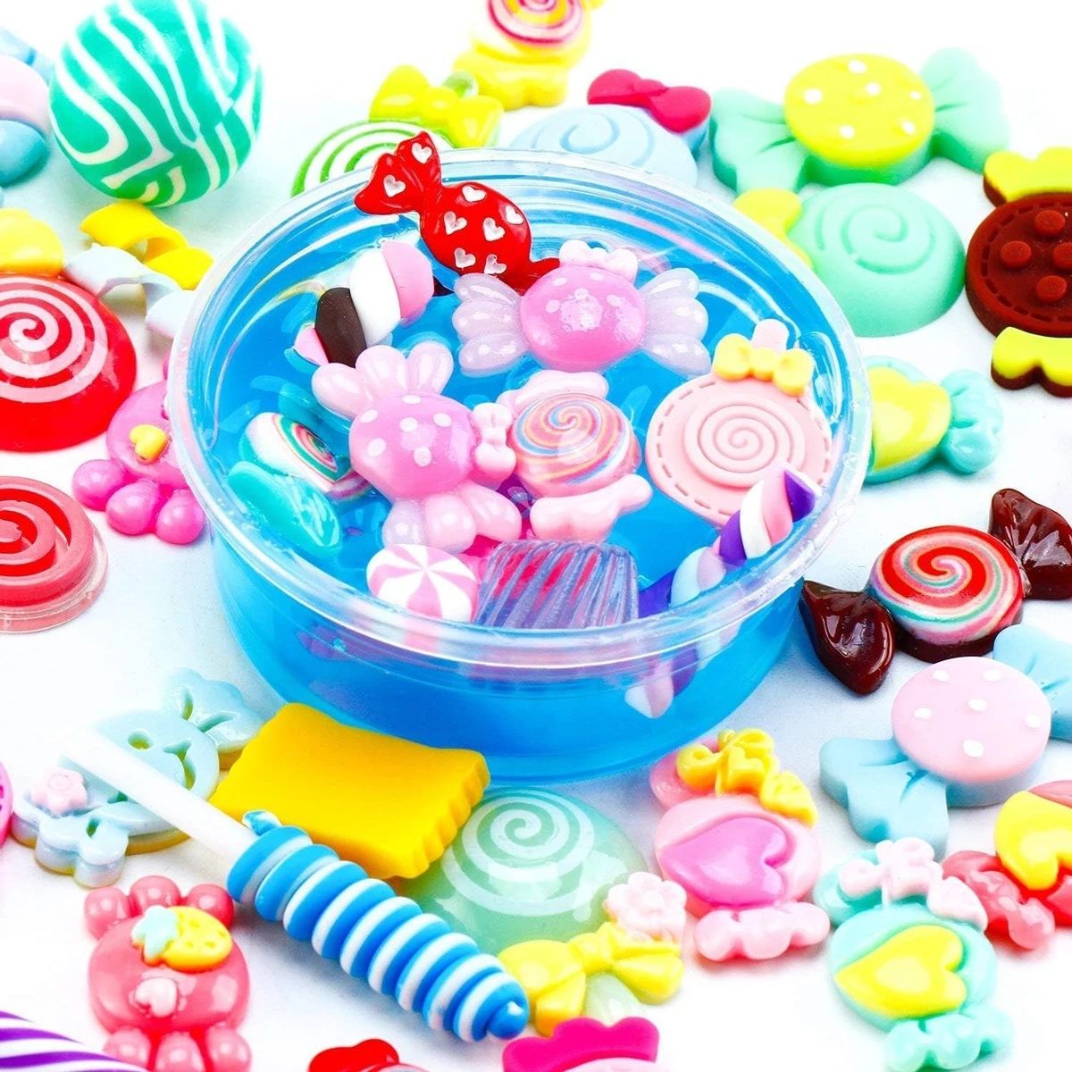 ミックスレジンスイーツフラットバックスライムチャームセット、 - Resin Jewelry Kit のレビューと価格