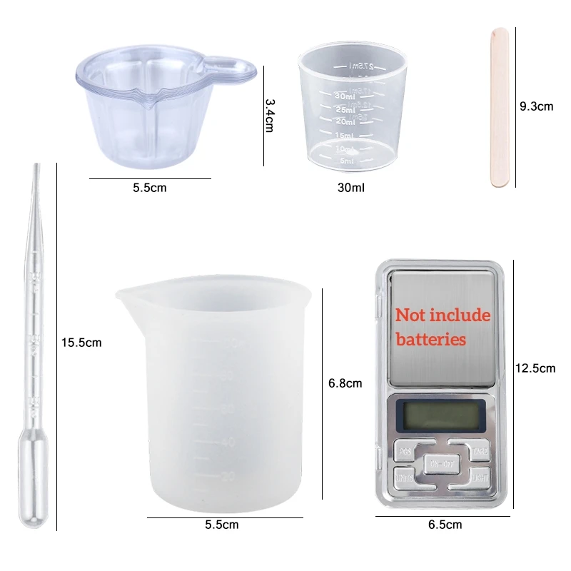 エポキシ樹脂キット クリスタルクリア 簡単混合 AB樹脂 ス - Mixing Cup Silicone のレビューと価格
