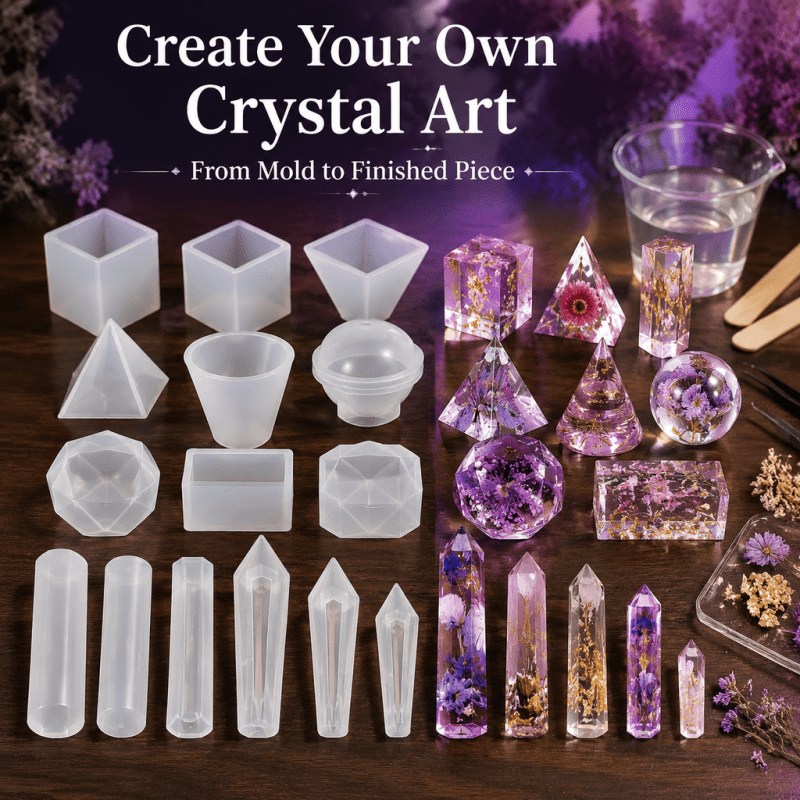 15個入りクリスタルレジンシリコンモールドセット、ジュエリー - Resin Jewelry Kit のレビューと価格