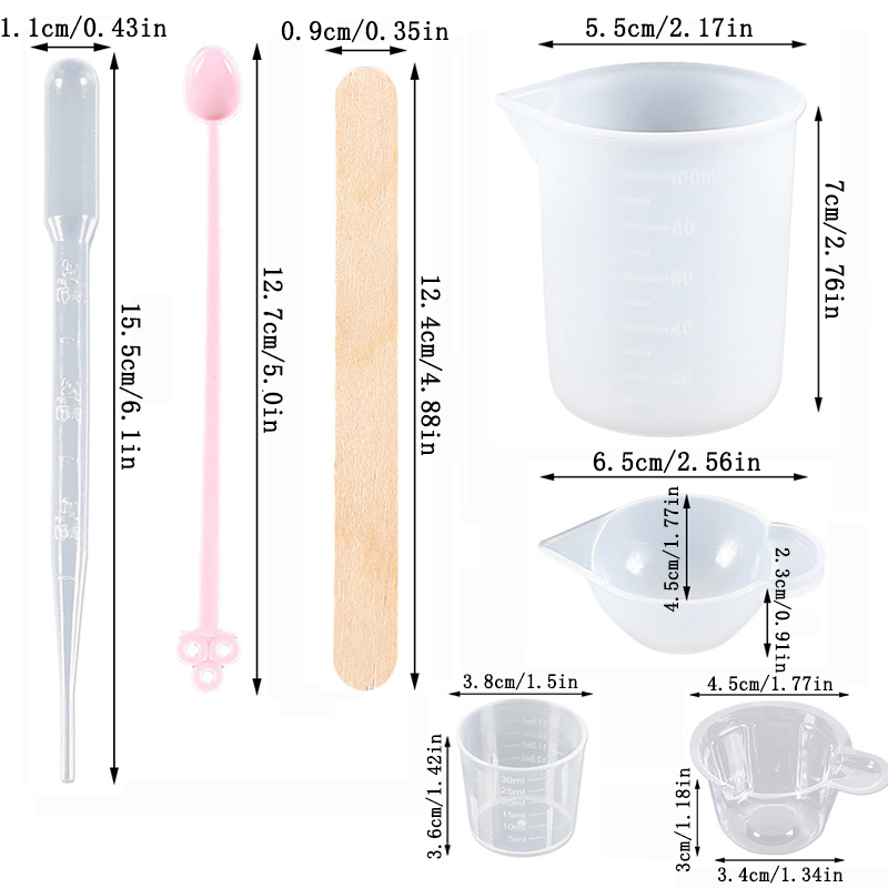 エポキシ樹脂ツールキット シリコンモールドツール付属 ミキシ - Mixing Cup Silicone のレビューと価格