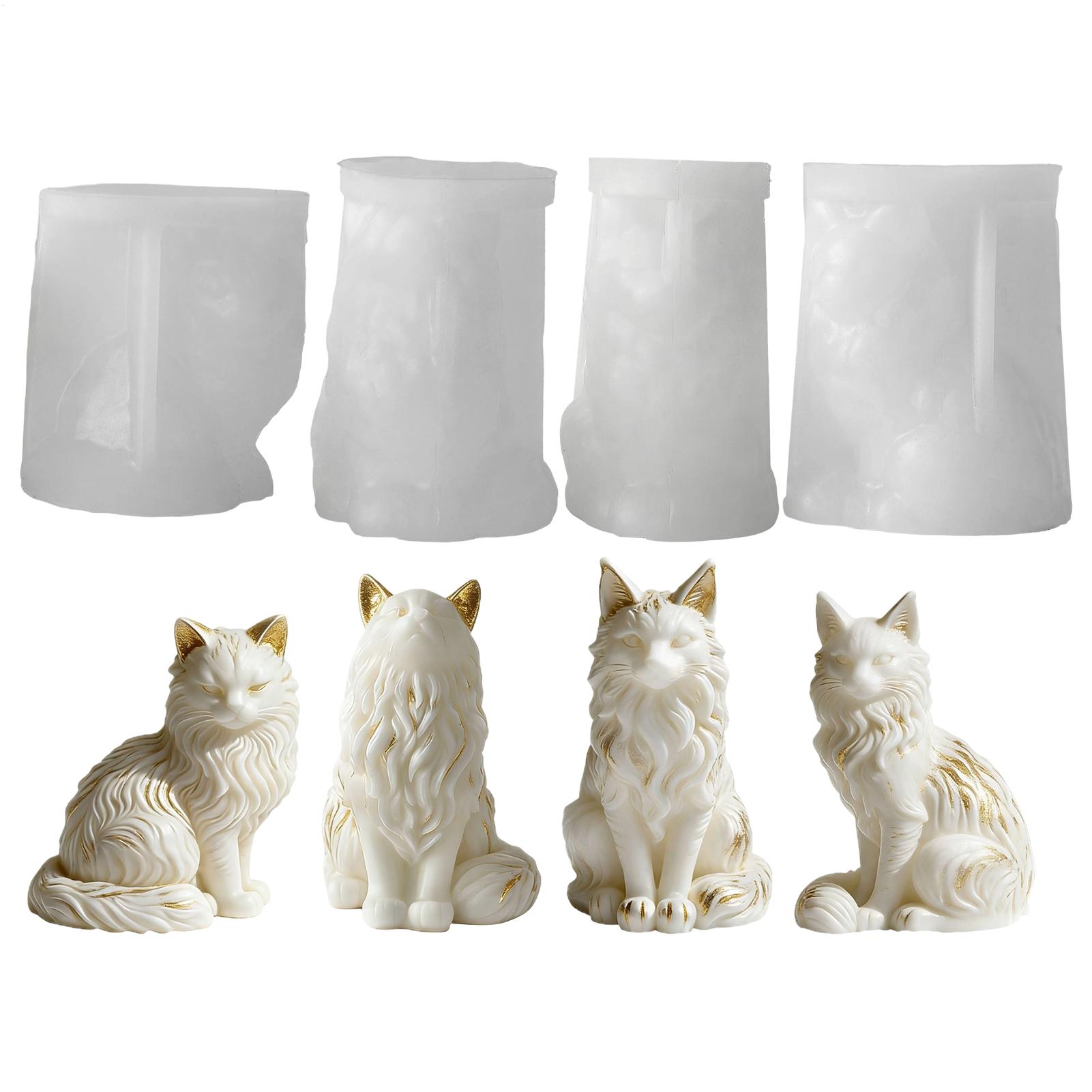 猫の樹脂型 |   座っている猫の形をしたコンクリート装飾工 - Resin Craft Workshop のレビューと価格