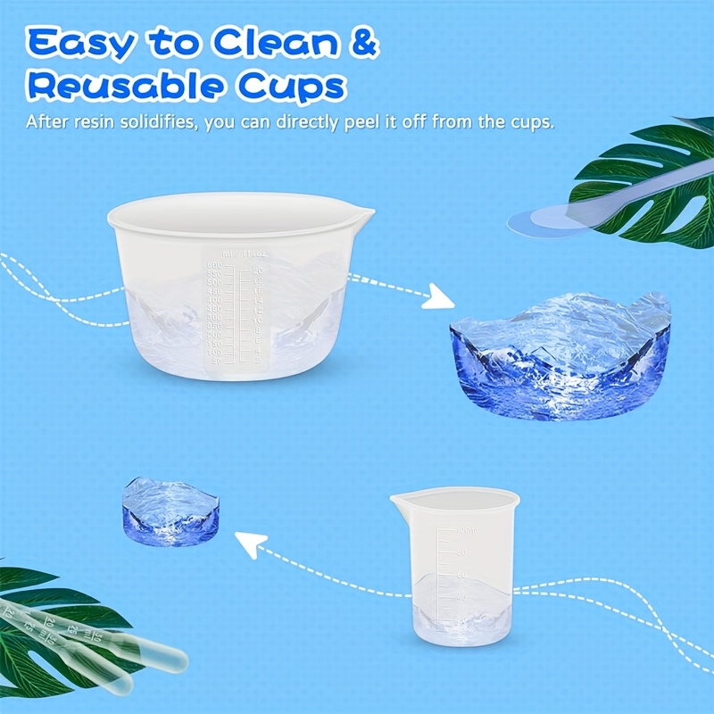 シリコン樹脂混合計量カップ、樹脂用品用、600ml/20オン - Mixing Cup Silicone のレビューと価格
