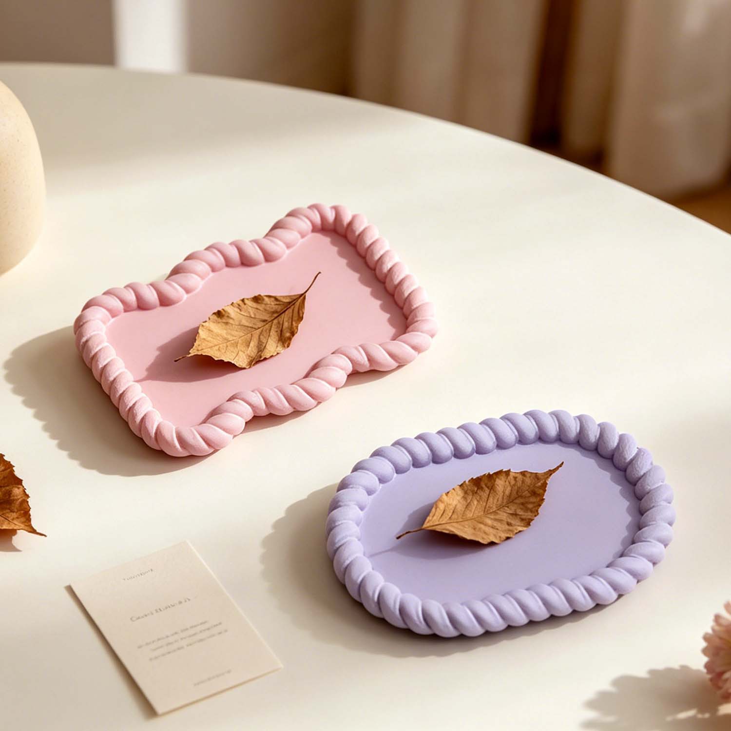 様々なジュート製コースターセット、クリスタルレジンフラワーモ - Serving Tray Mold のレビューと価格