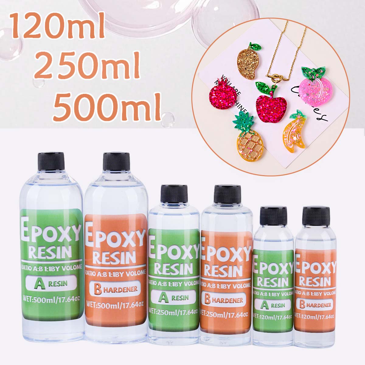 1:1 AB 樹脂エポキシ接着剤キット高粘着硬化剤クリスタル - Resin Jewelry Kit のレビューと価格