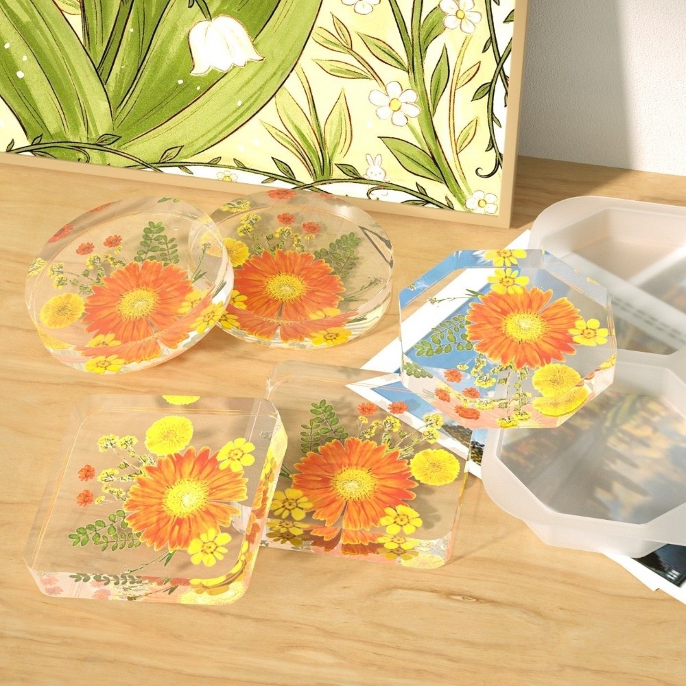 クリエイティブコースターシリコンモールドラウンド幾何学模様D - Coaster Mold Round のレビューと価格