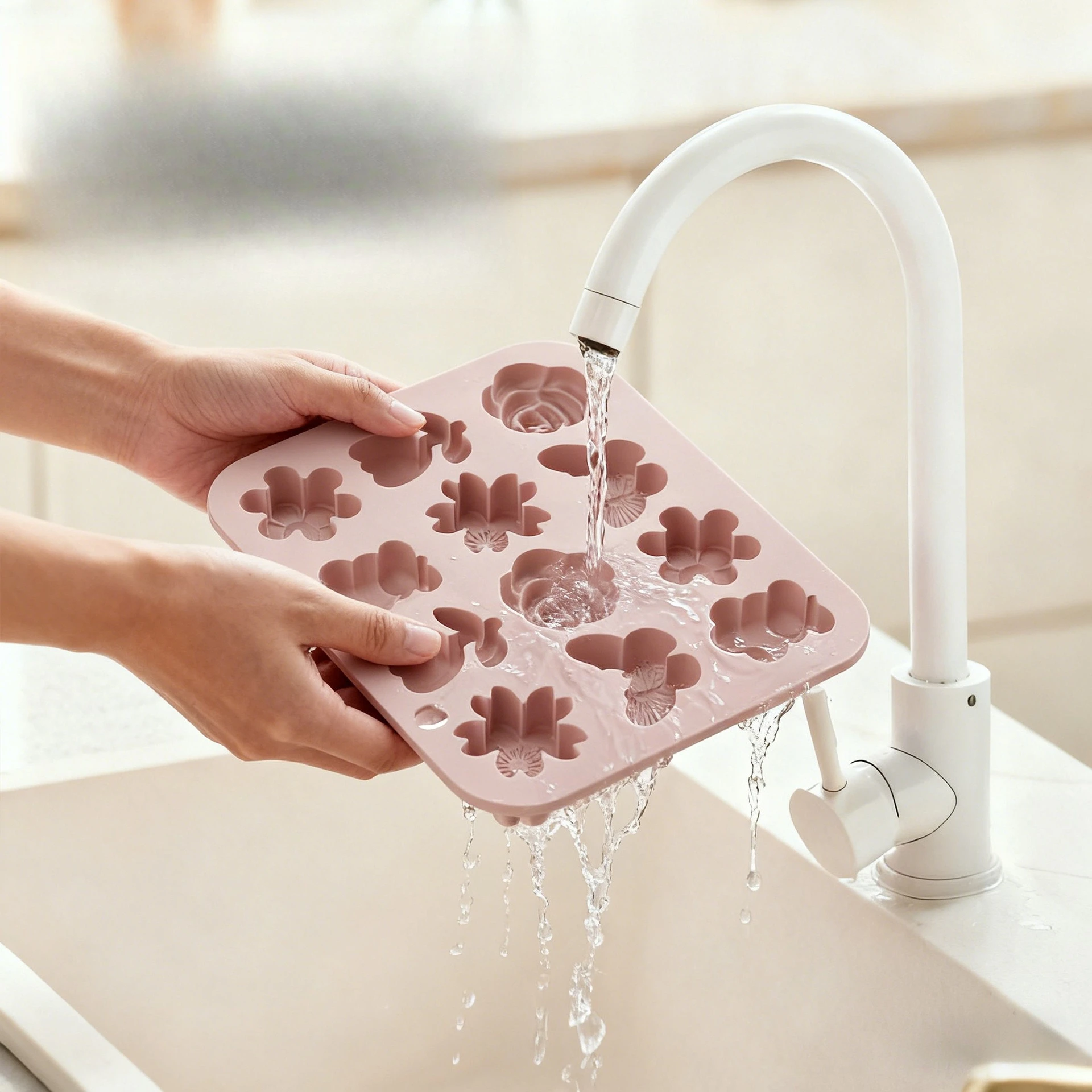 シリコン製フラワーシェイプケーキ型、マフィン、ビスケット用ノ - Silicone Mold Tray のレビューと価格
