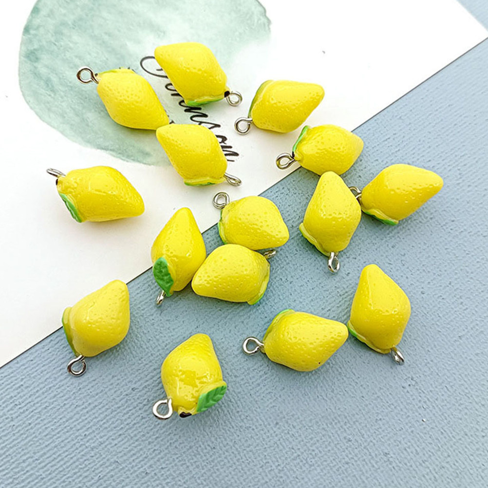 20 個レモン樹脂チャーム DIY ジュエリー作成用品夏のフ - Crafting Resin のレビューと価格