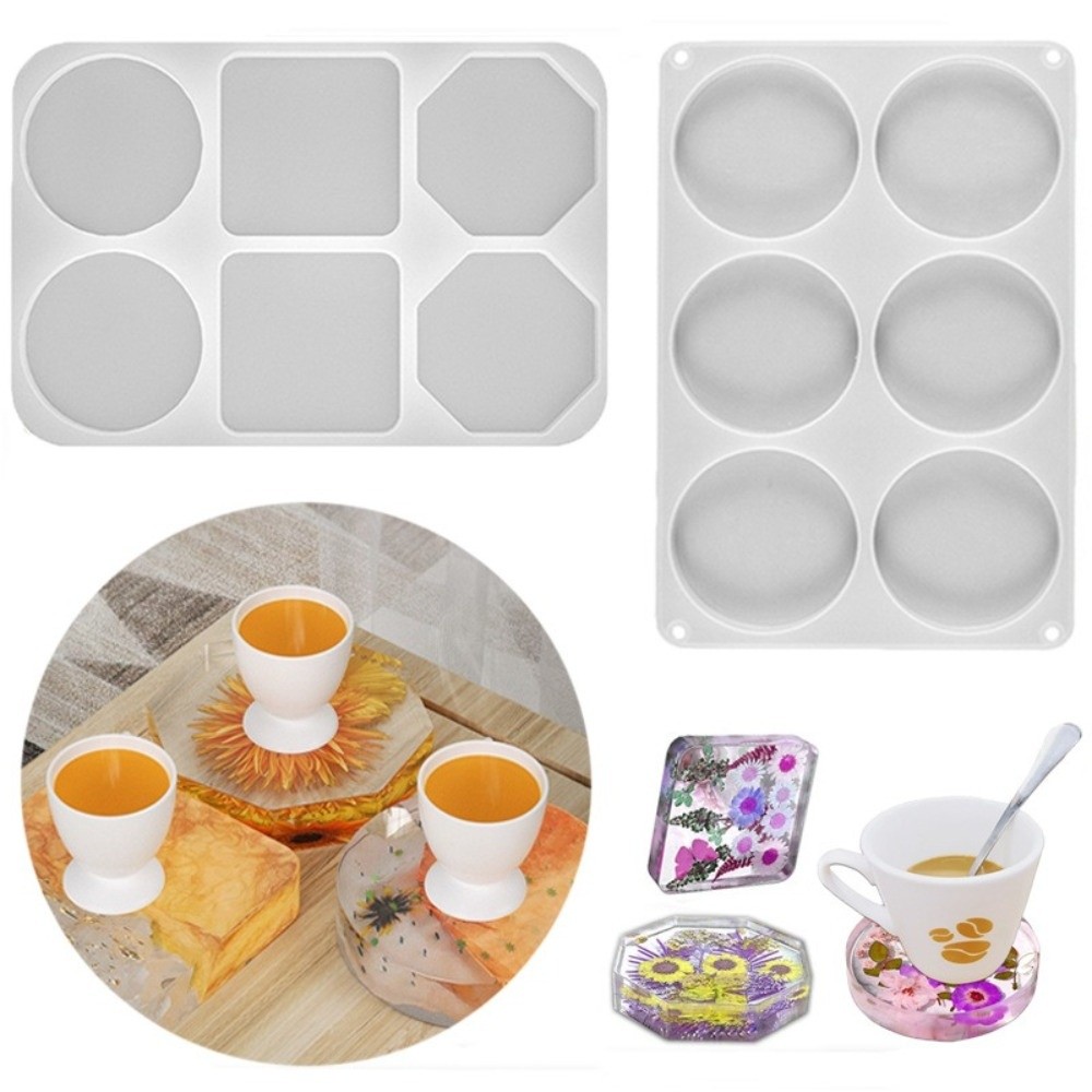 使いやすいクリエイティブコースターシリコンモールド幾何学模様 - Coaster Mold Round のレビューと価格