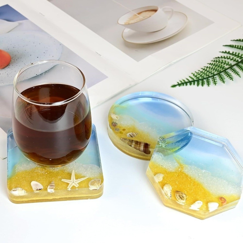 使いやすいクリエイティブコースターシリコンモールド幾何学模様 - Coaster Mold Round のレビューと価格