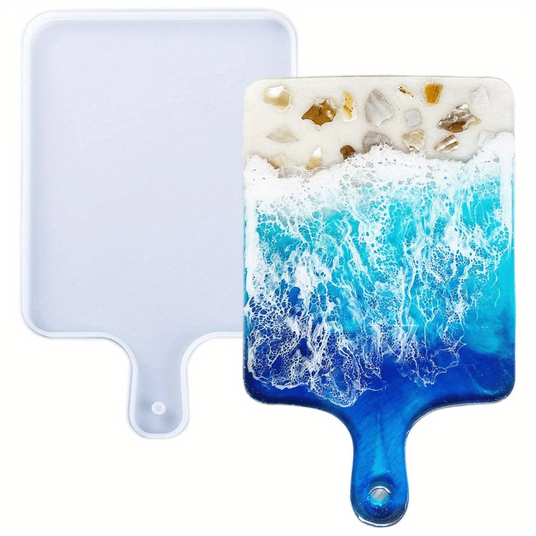 エポキシ樹脂シリコン製トレイ型、DIY長方形ハンドルボード、 - Geode Mold Silicone のレビューと価格