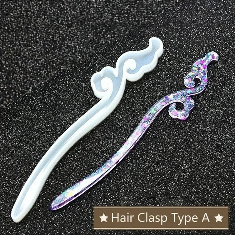 新しい透明ヘアピンシリコーン特殊金型樹脂 DIY ヘアジュエ - Resin Craft Material のレビューと価格