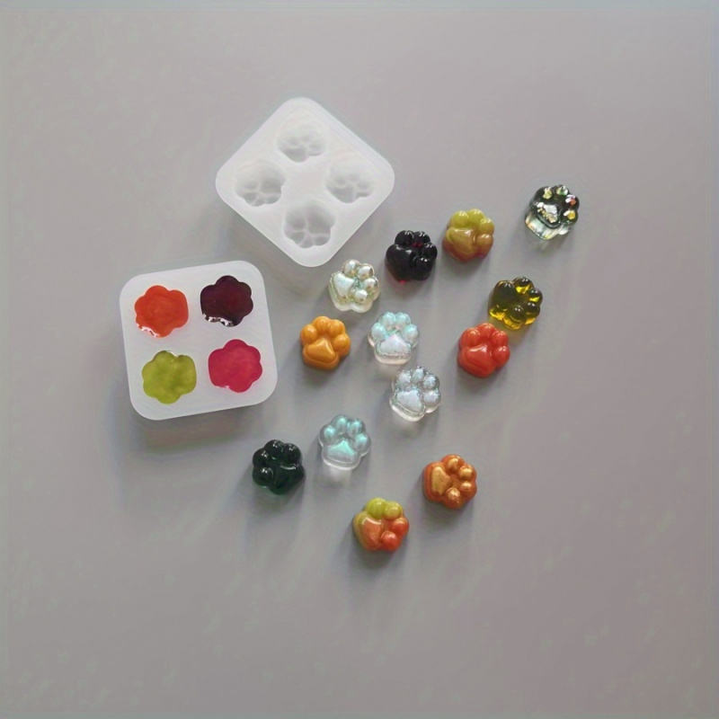 1猫の足跡模様シリコンモールドセット-4AユニークなDIY樹 - Resin Craft Ideas のレビューと価格